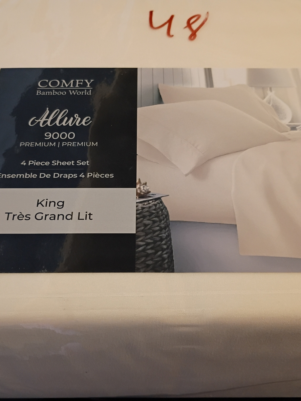 Allure King 4-Piece Sheet Set - White